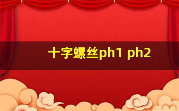 十字螺丝ph1 ph2